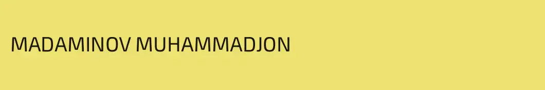 MADAMINOV MUHAMMADJON 